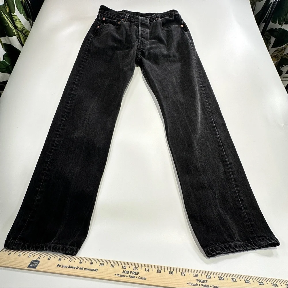 Levi’s 501 90s / Y2K Vintage Black Button Fly Straight Leg Denim